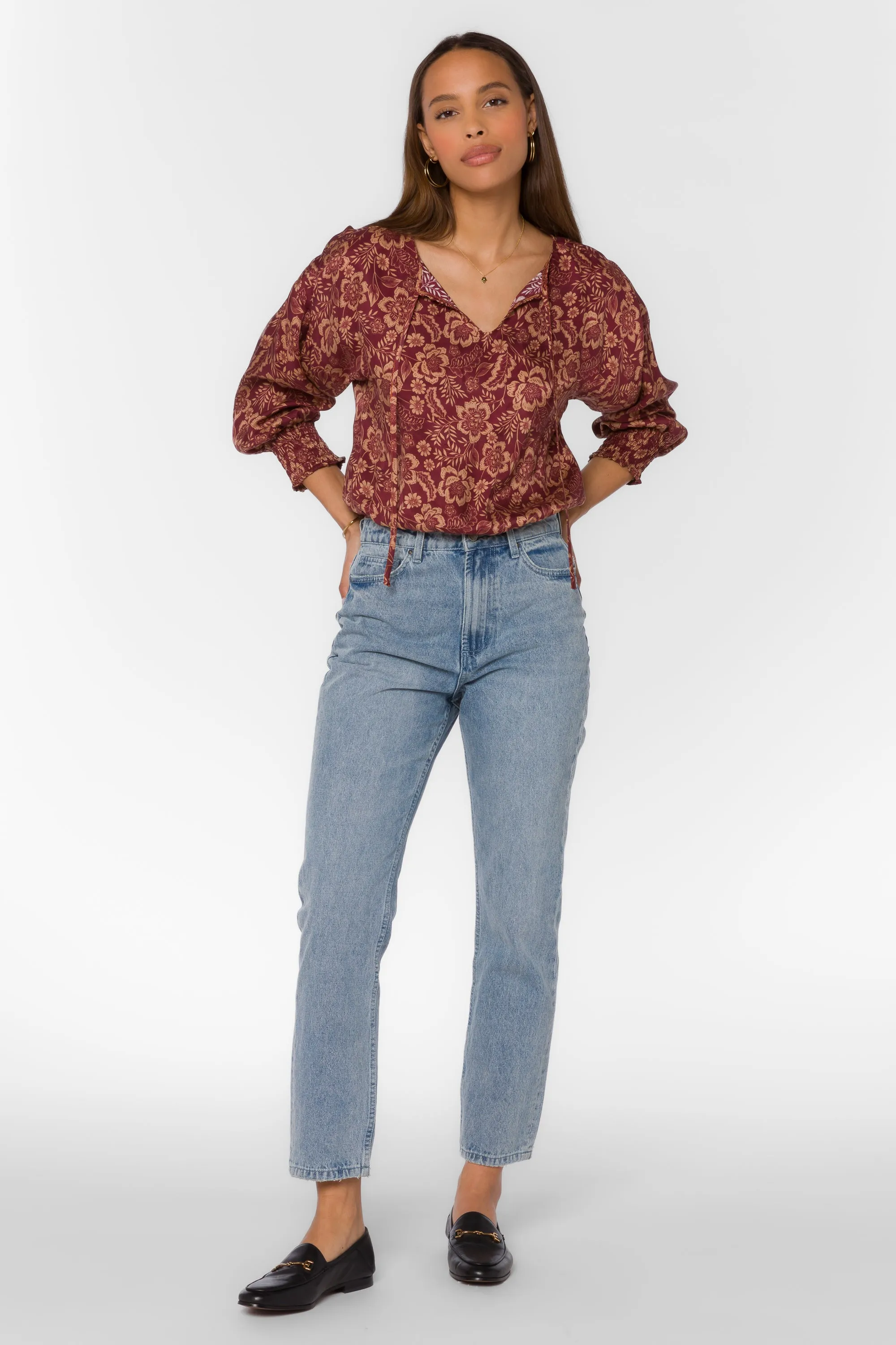 Freya Sangria Floral Top
