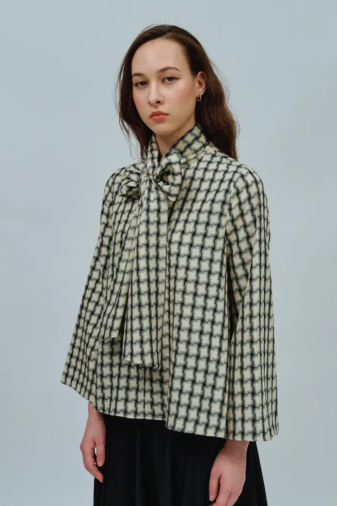 Gallery Bow Blouse in Cream