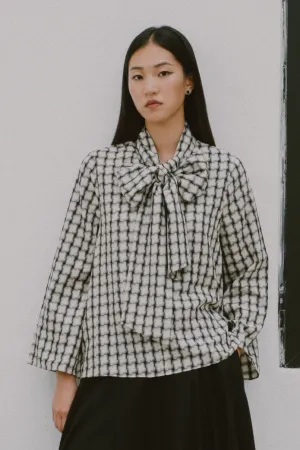 Gallery Bow Blouse in Cream
