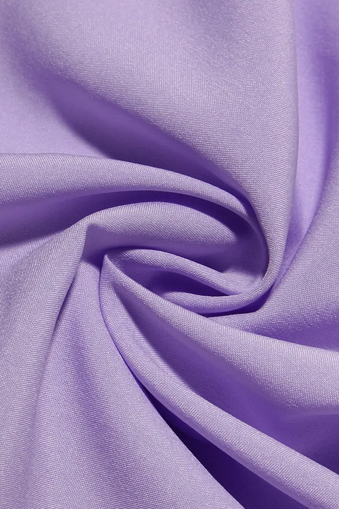 Glamorous Solid Sweetheart Summer Chiffon Mini Sundress - Lilac