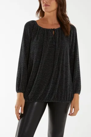 Glitter Bow Blouse