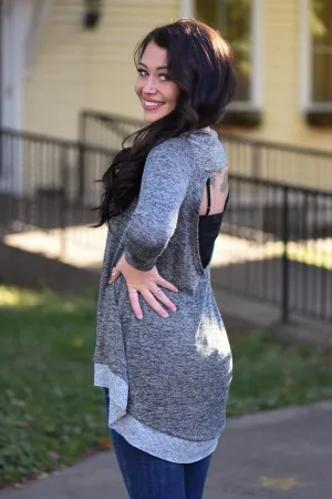 Grey Cut-Out Top
