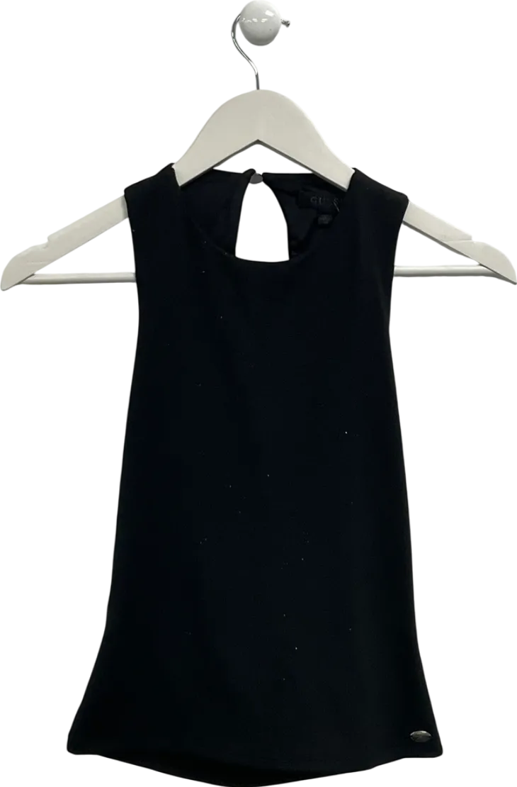 Guess Black Cut Out Back Top UK XS