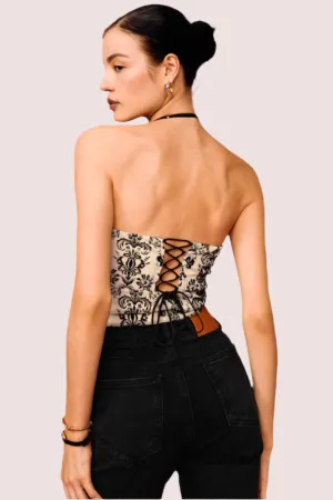 Halterneck Cut-Out Bodysuit