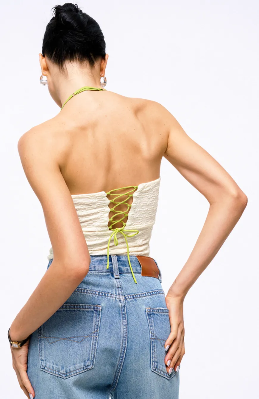 Halterneck Cut-Out Bodysuit