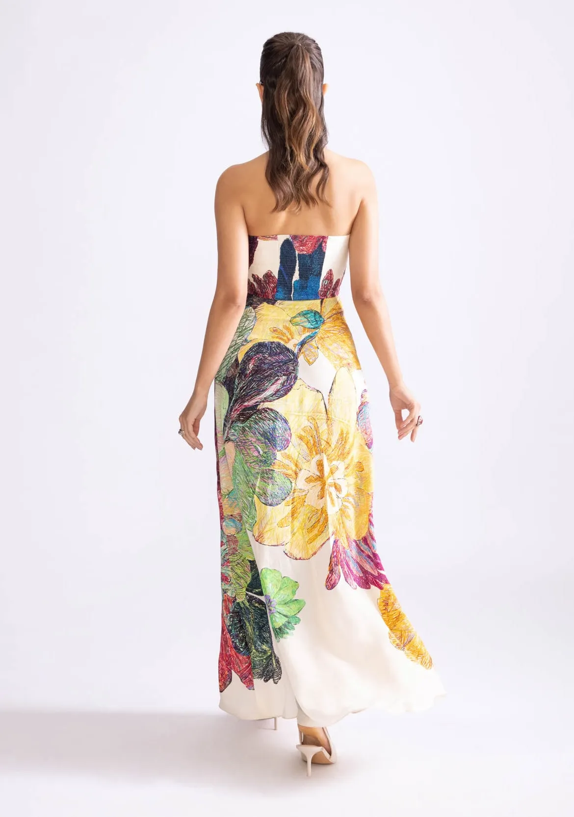 Hazel a-line printed dress