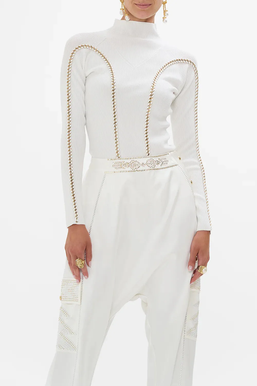 High Neck Knit Top - Valley Of The Queens