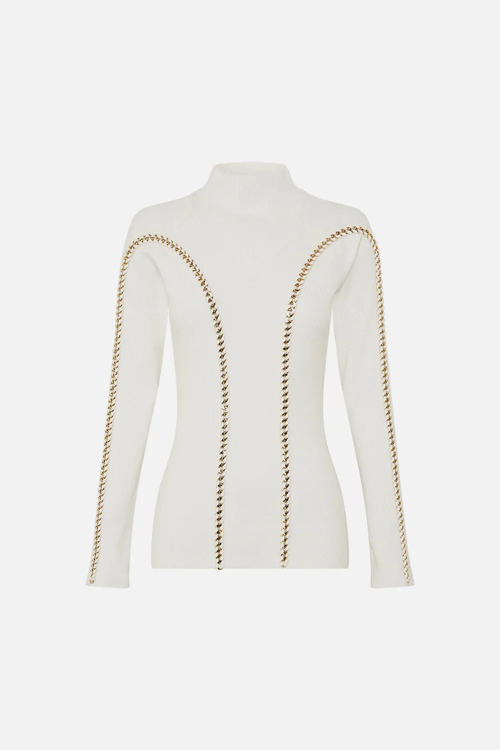 High Neck Knit Top - Valley Of The Queens