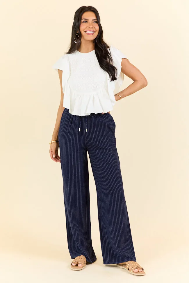 How Far You've Come White Smocked Knit Top
