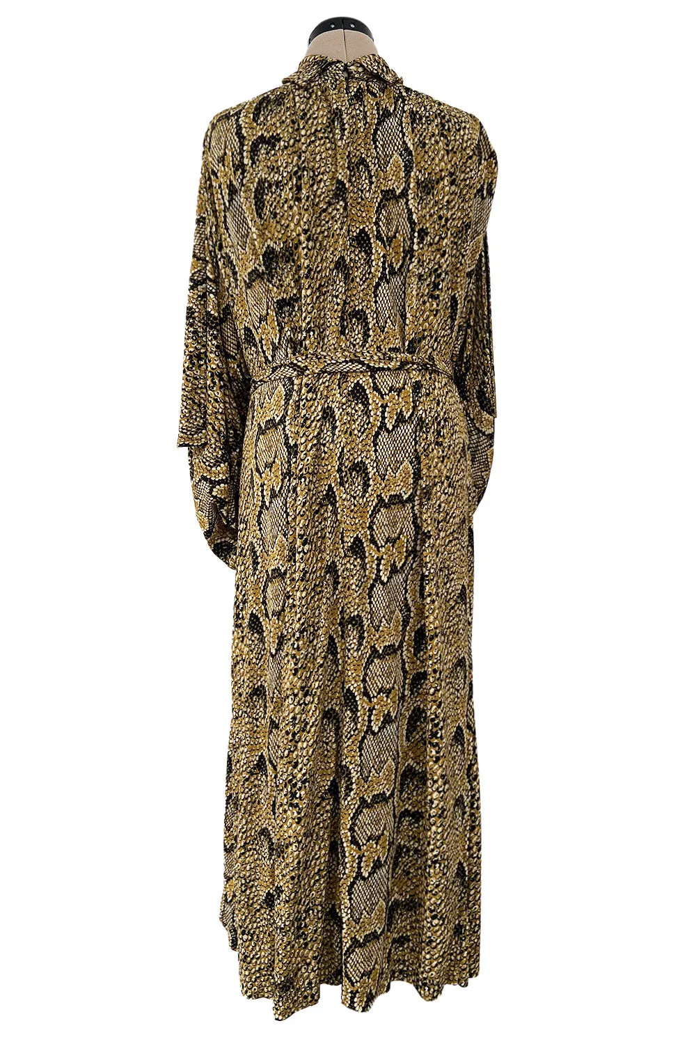 Iconic Pre-Fall 2018 Celine by Pheobe Philo Snake Print 'Boa" Jersey Dress
