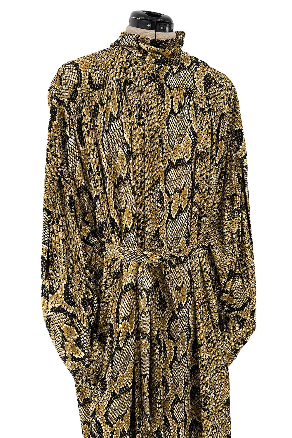 Iconic Pre-Fall 2018 Celine by Pheobe Philo Snake Print 'Boa" Jersey Dress