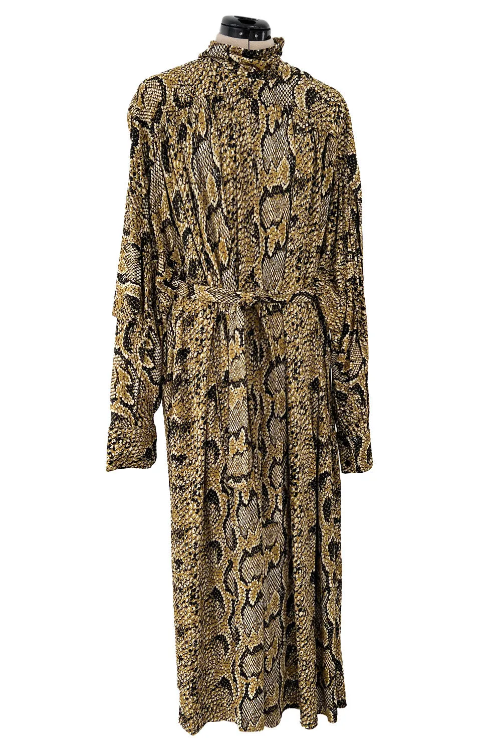 Iconic Pre-Fall 2018 Celine by Pheobe Philo Snake Print 'Boa" Jersey Dress