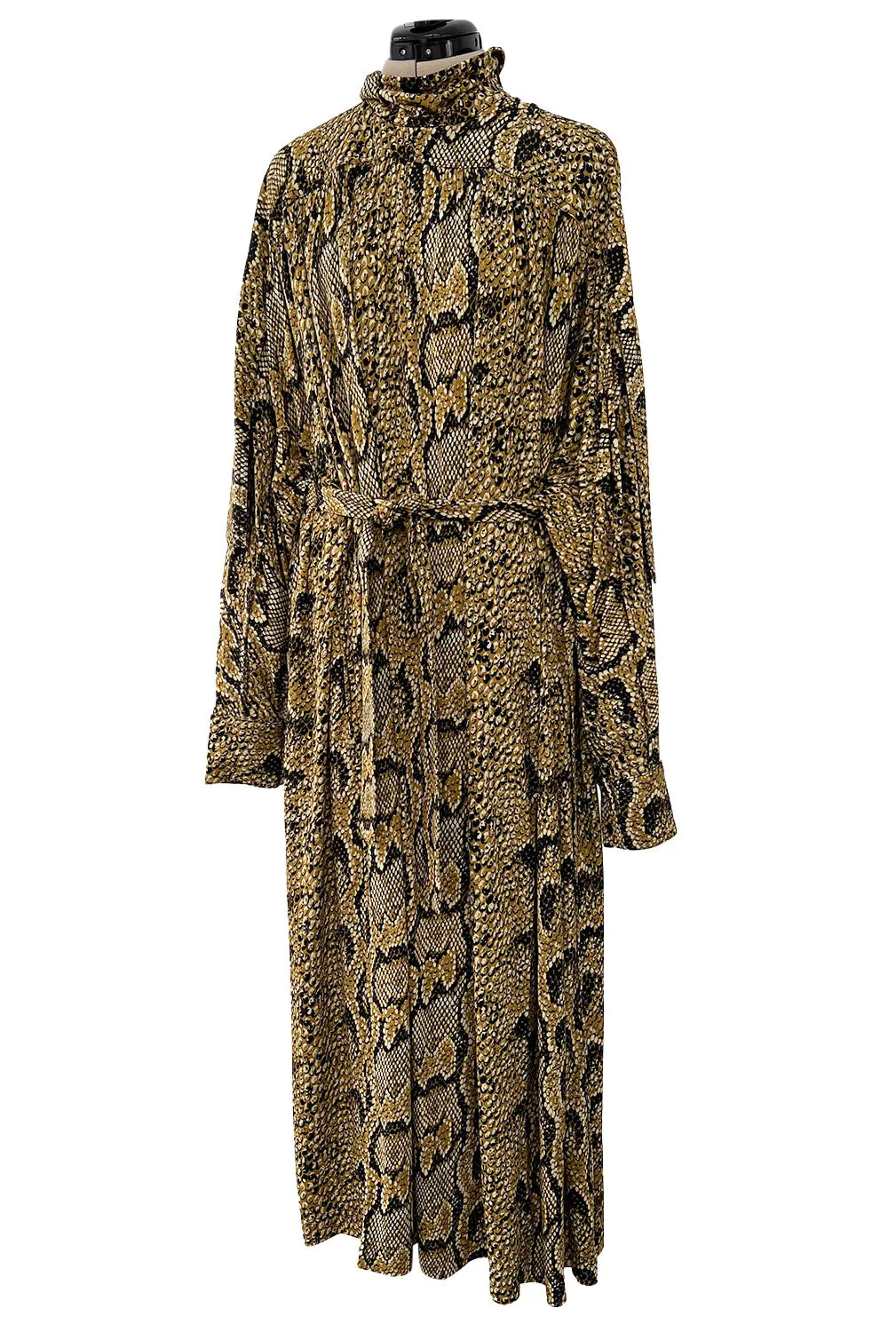 Iconic Pre-Fall 2018 Celine by Pheobe Philo Snake Print 'Boa" Jersey Dress