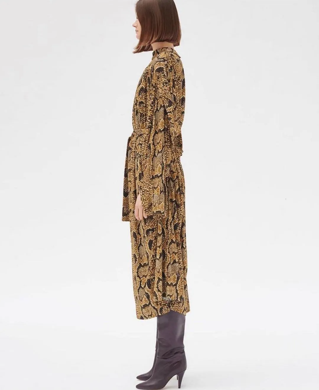 Iconic Pre-Fall 2018 Celine by Pheobe Philo Snake Print 'Boa" Jersey Dress