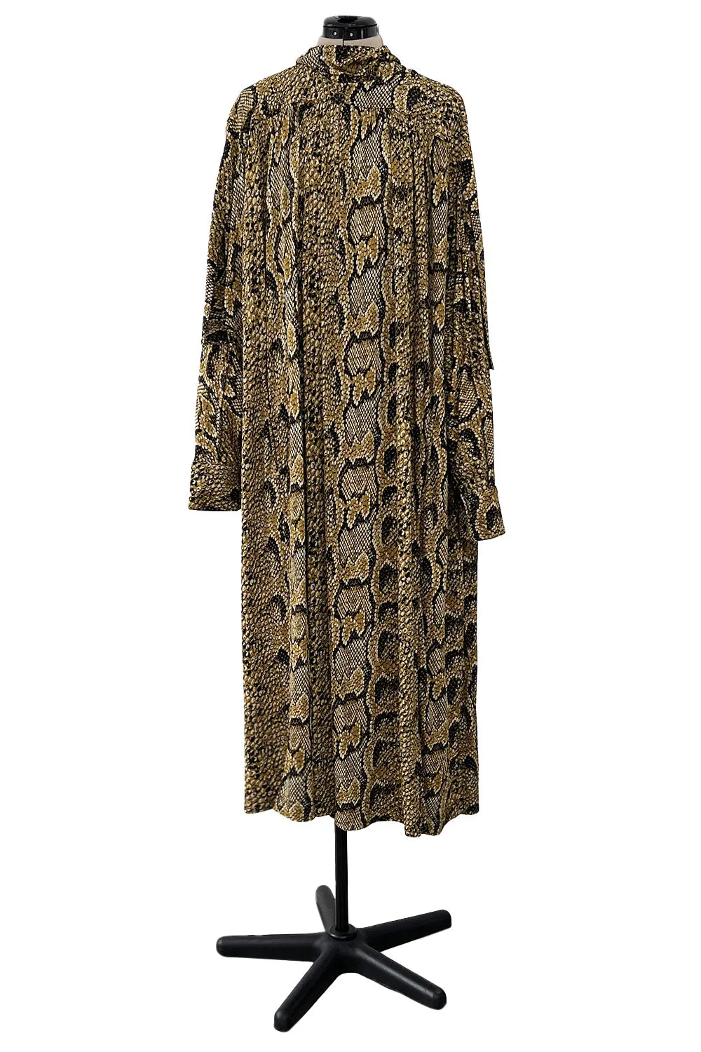 Iconic Pre-Fall 2018 Celine by Pheobe Philo Snake Print 'Boa" Jersey Dress