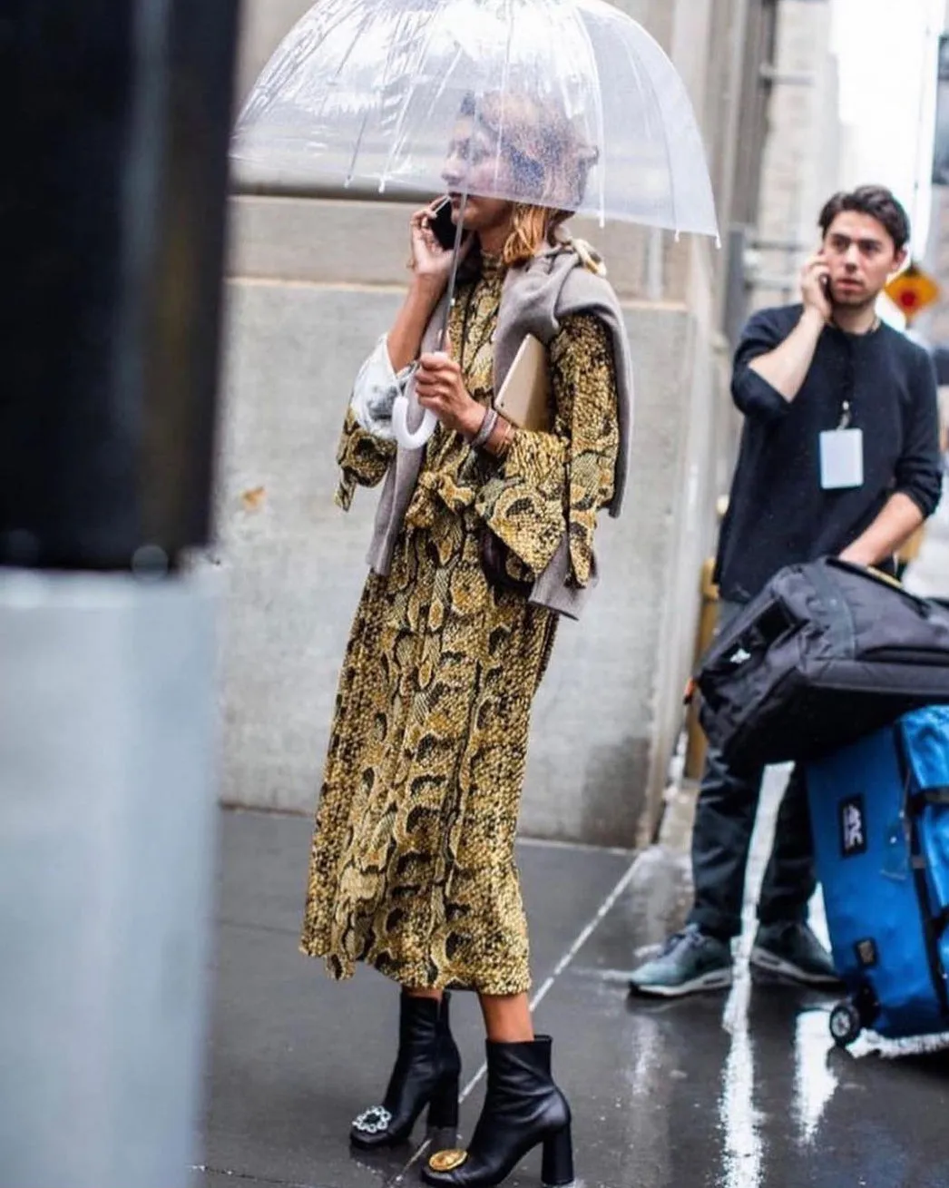 Iconic Pre-Fall 2018 Celine by Pheobe Philo Snake Print 'Boa" Jersey Dress
