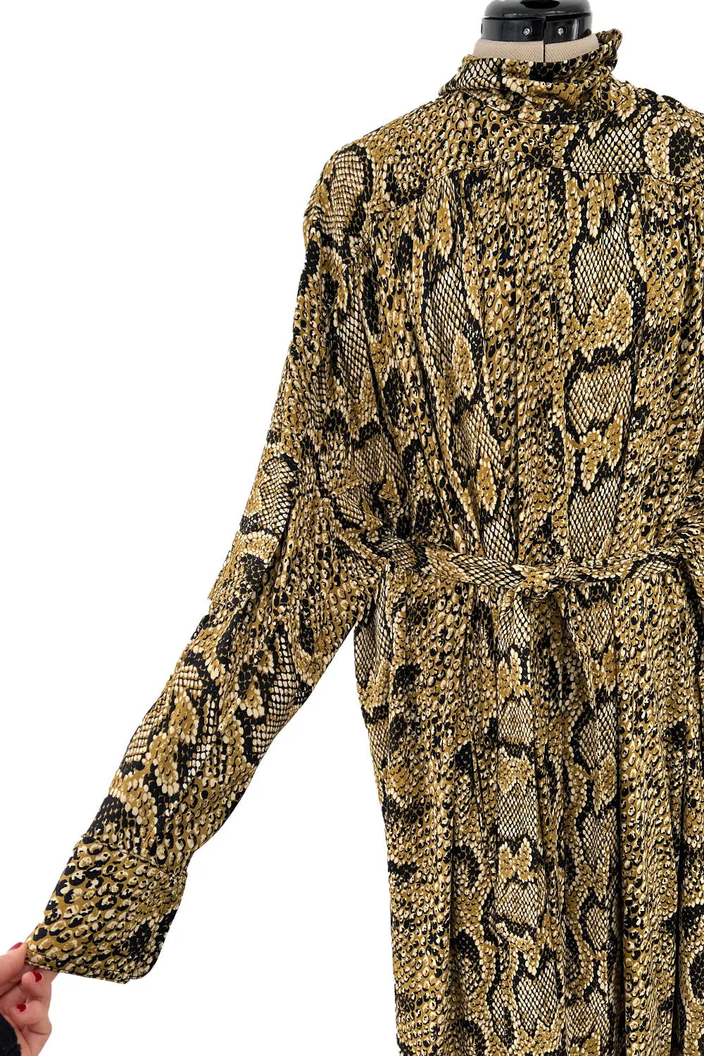 Iconic Pre-Fall 2018 Celine by Pheobe Philo Snake Print 'Boa" Jersey Dress