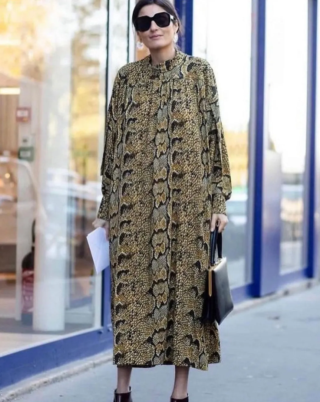 Iconic Pre-Fall 2018 Celine by Pheobe Philo Snake Print 'Boa" Jersey Dress