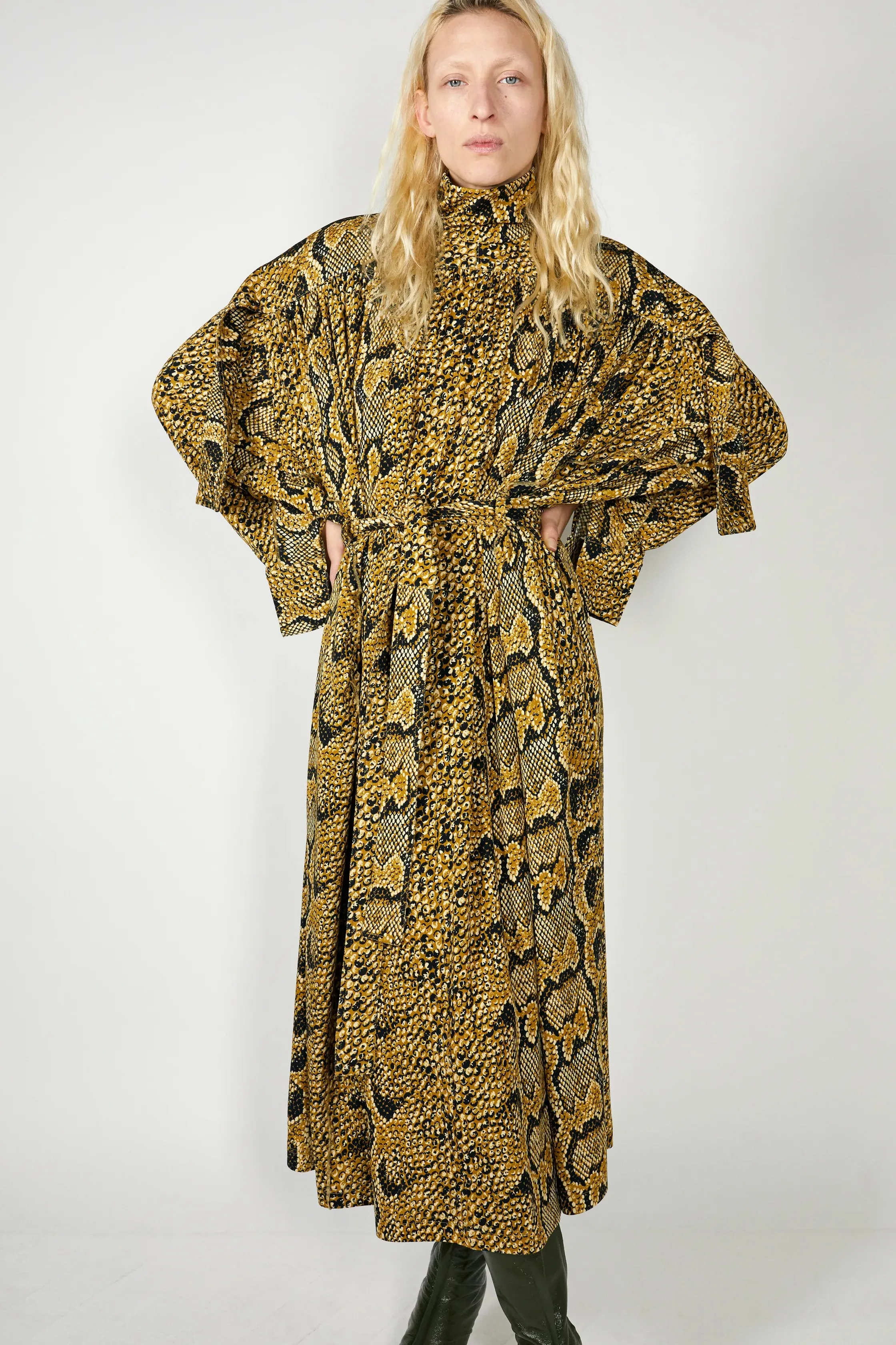 Iconic Pre-Fall 2018 Celine by Pheobe Philo Snake Print 'Boa" Jersey Dress