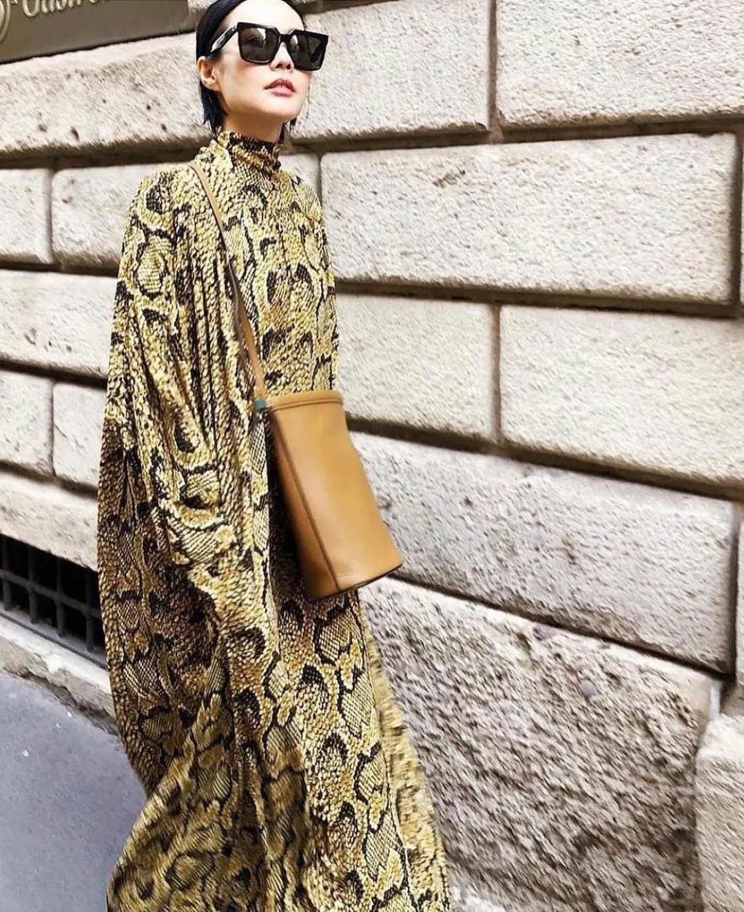 Iconic Pre-Fall 2018 Celine by Pheobe Philo Snake Print 'Boa" Jersey Dress