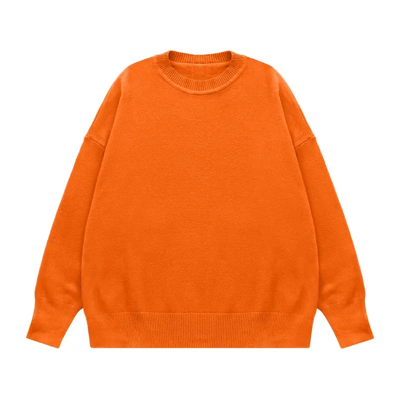 INFLATION Oversized Round Neck Knit Sweaters