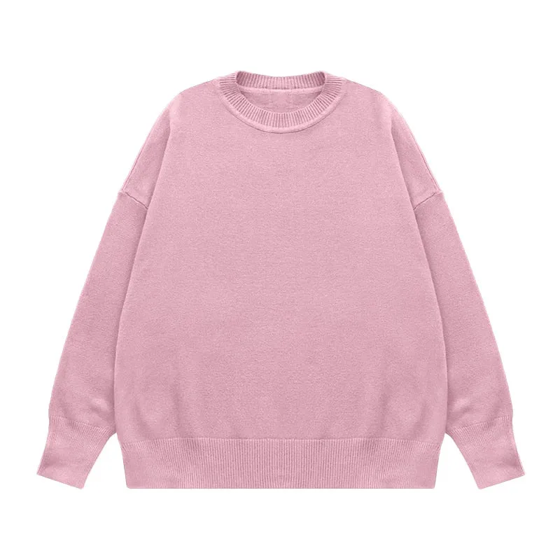 INFLATION Oversized Round Neck Knit Sweaters