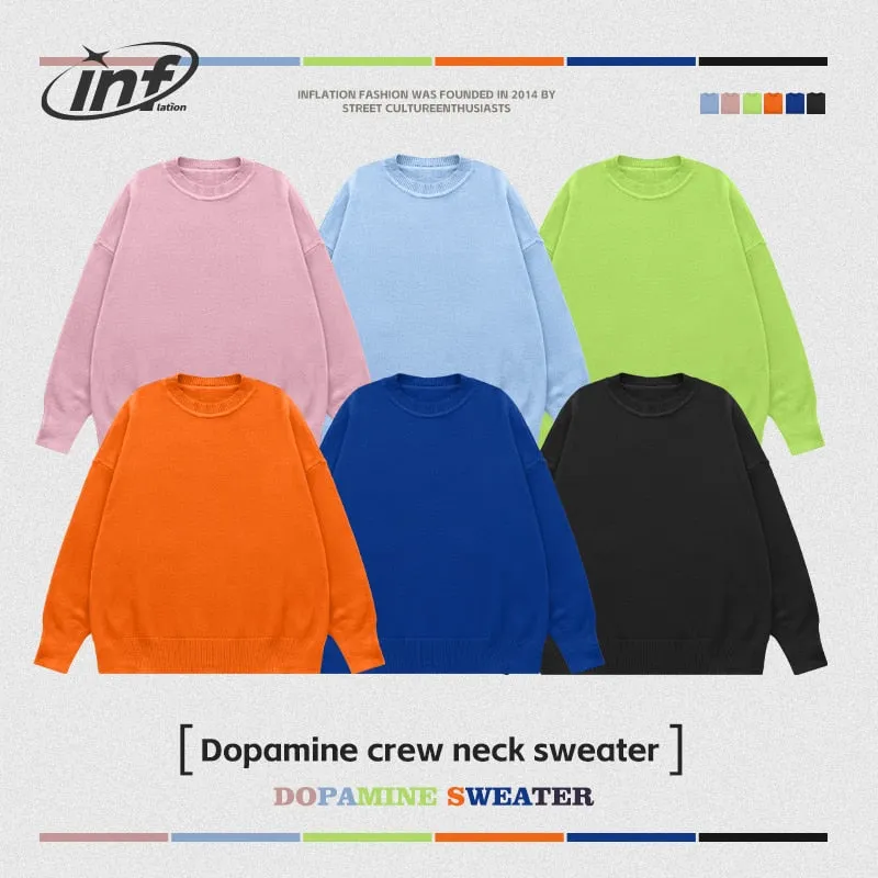 INFLATION Oversized Round Neck Knit Sweaters