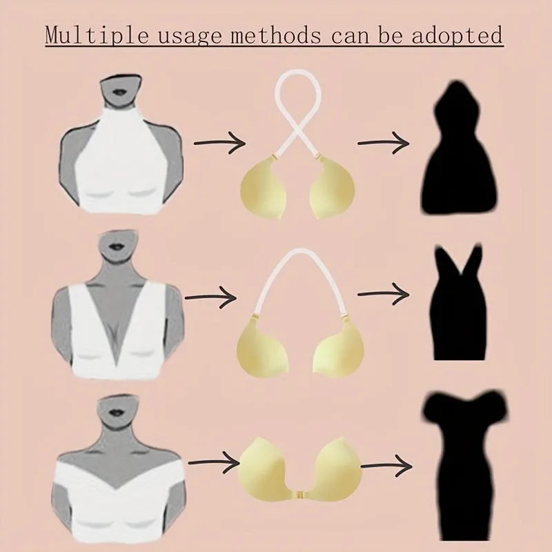 Invisible Lift-Up Breast Stickers for Women - Non-Slip, Reusable, Ideal for Weddings & Everyday