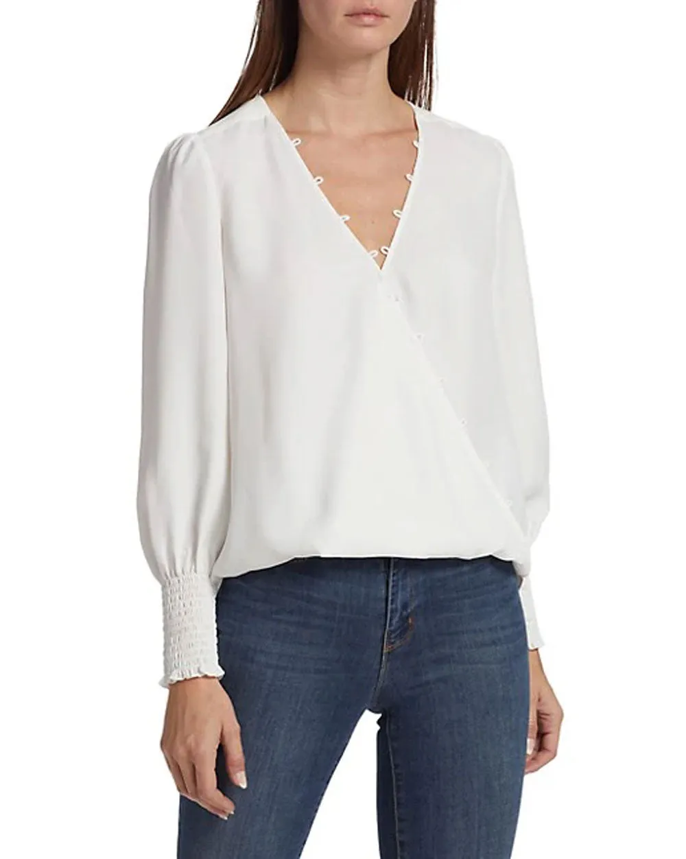 Ivory Enzo Crossfront Blouse