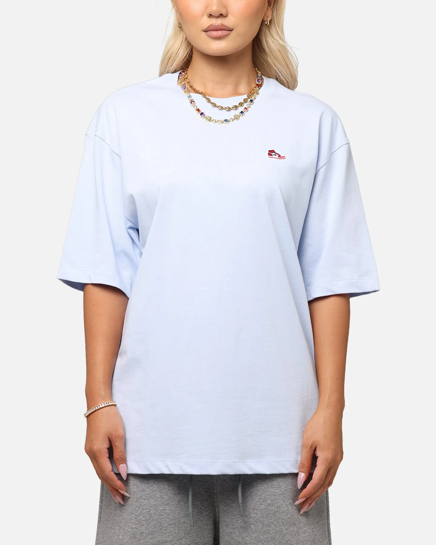 Jordan Brand Sneaker Patch Crew T-Shirt Blue/Black