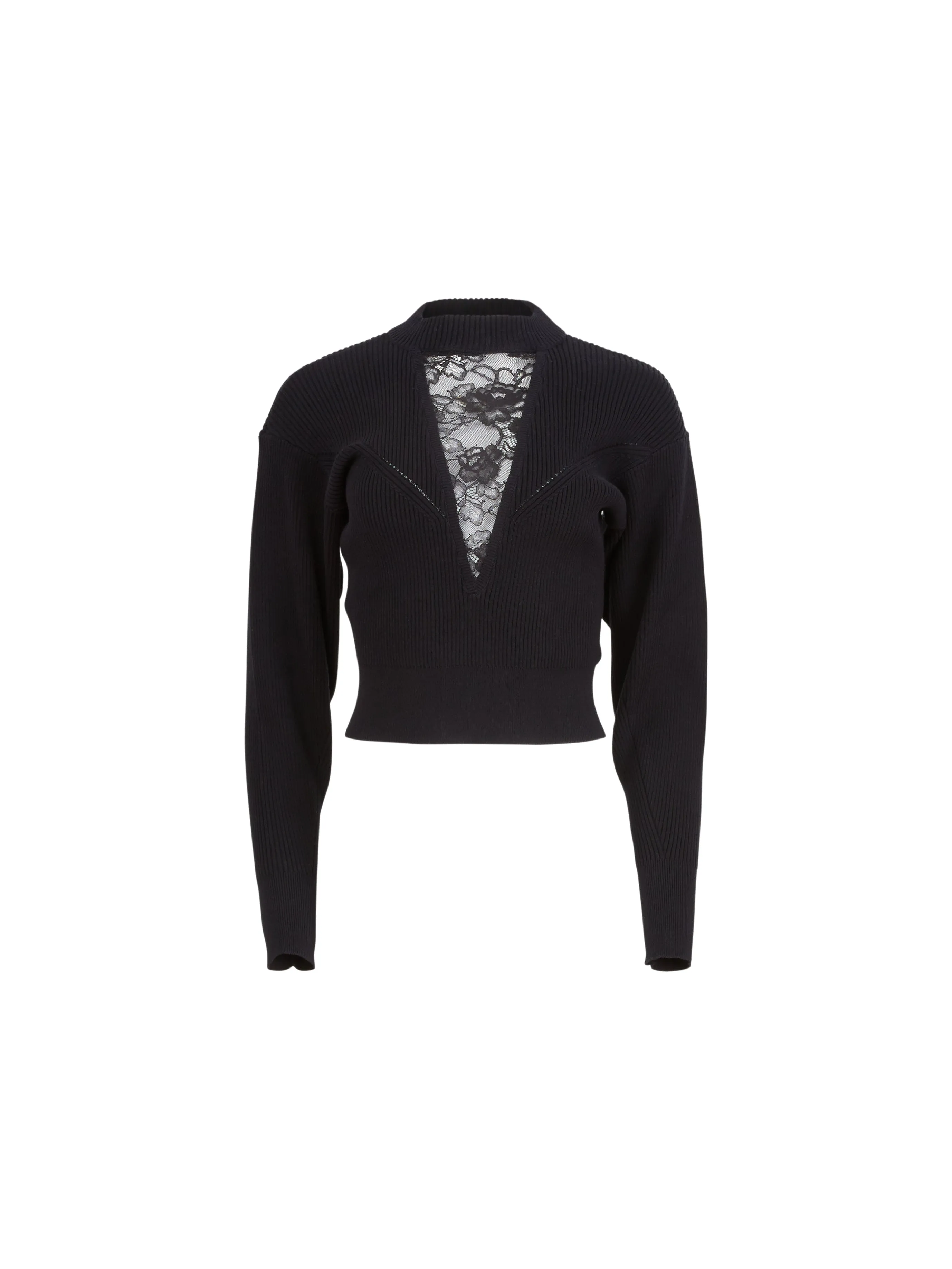Juliet Lace Knit Sweater Black