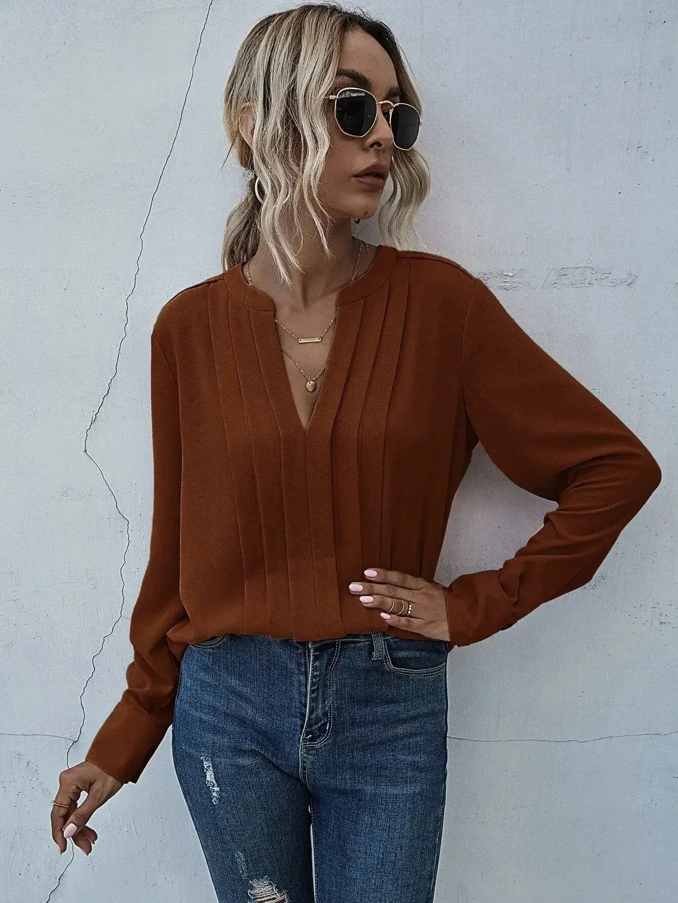 Karina | Elegant Longsleeve Blouse