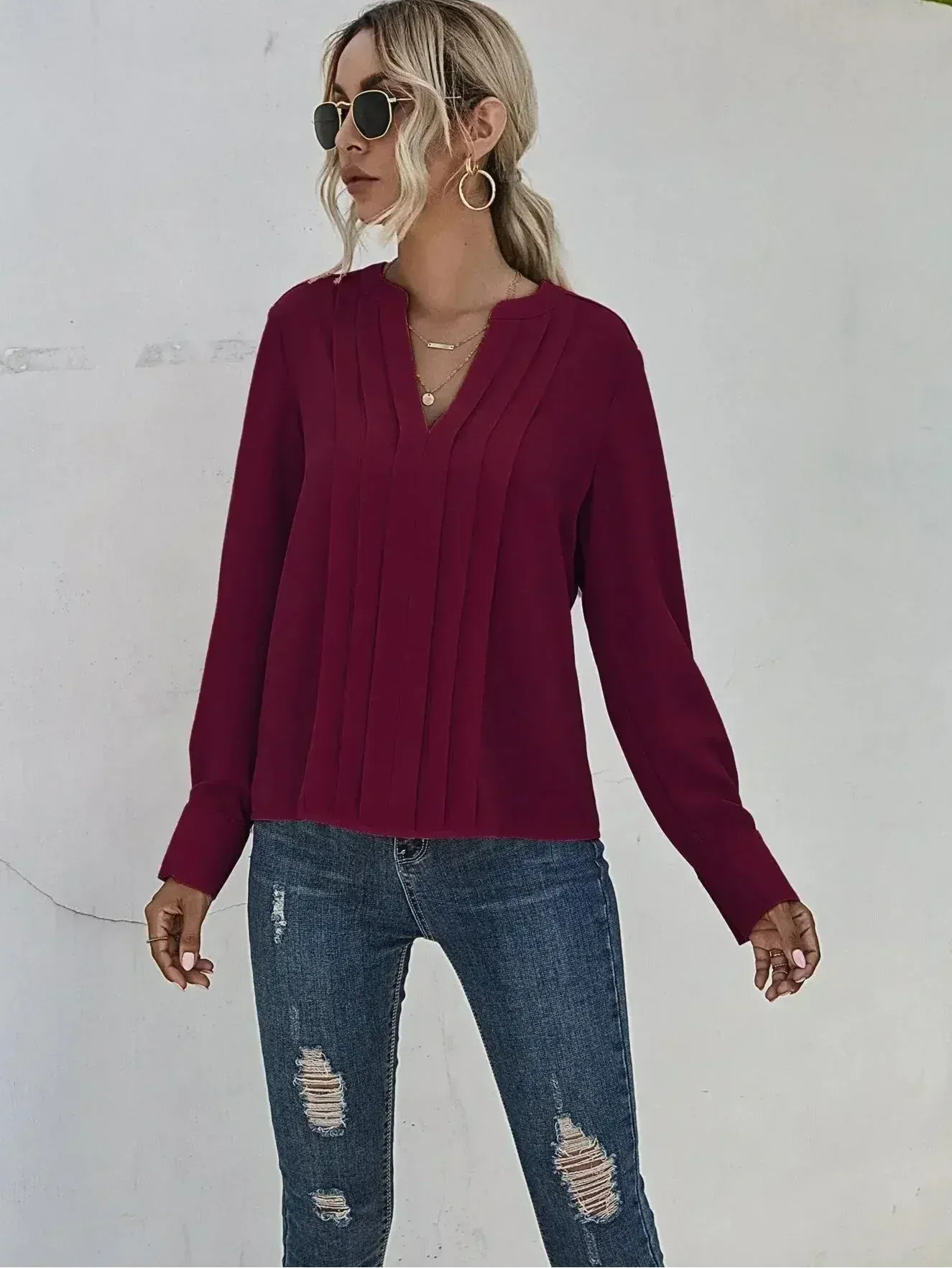 Karina | Elegant Longsleeve Blouse