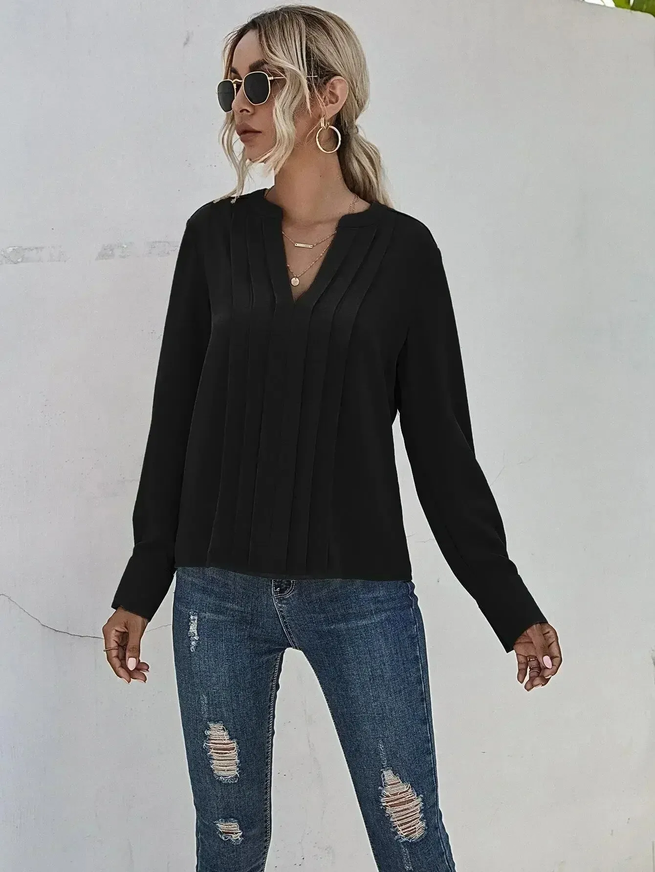 Karina | Elegant Longsleeve Blouse
