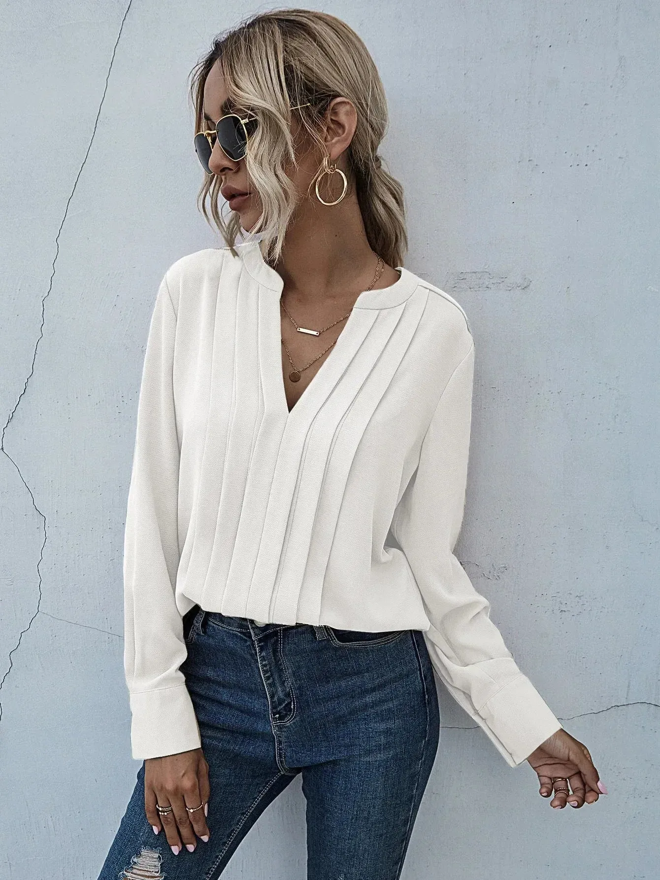 Karina | Elegant Longsleeve Blouse