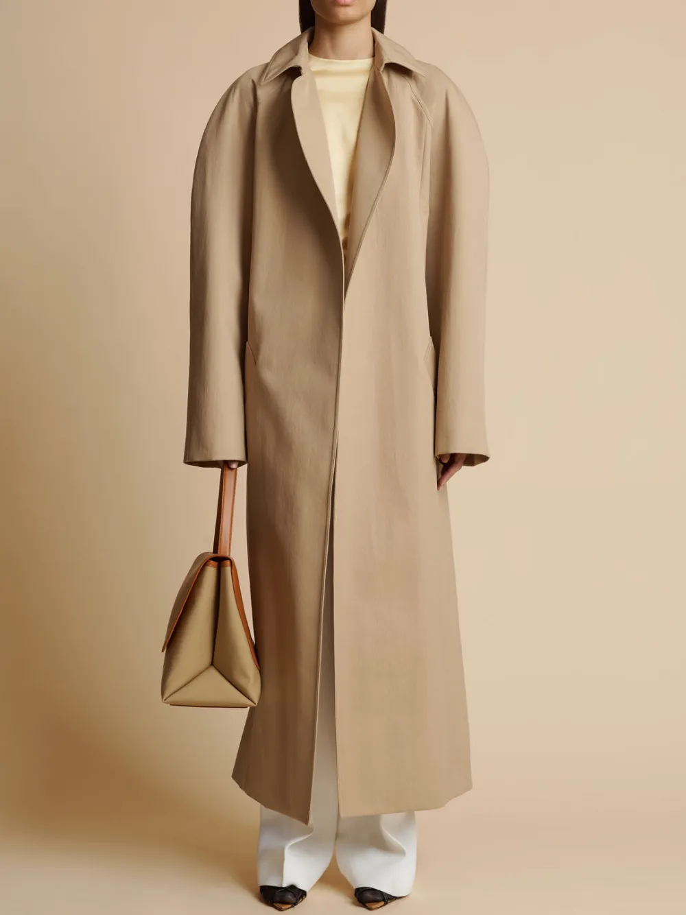 Khaite The Roth Trench Coat Beige