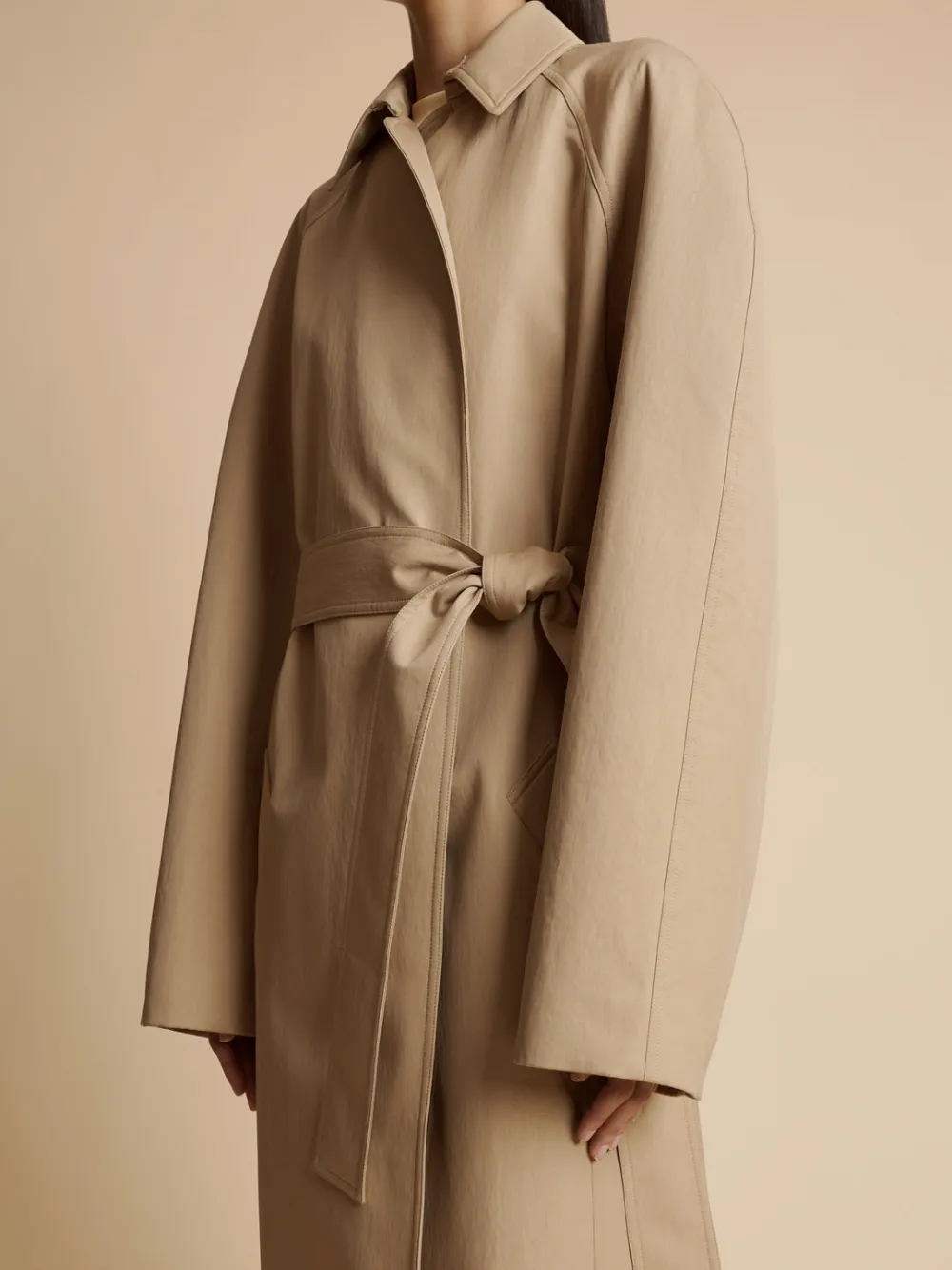 Khaite The Roth Trench Coat Beige