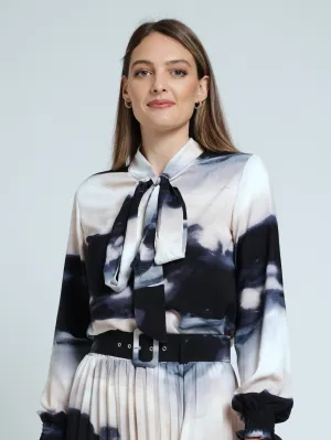 Kitty Bow Marble Blouse
