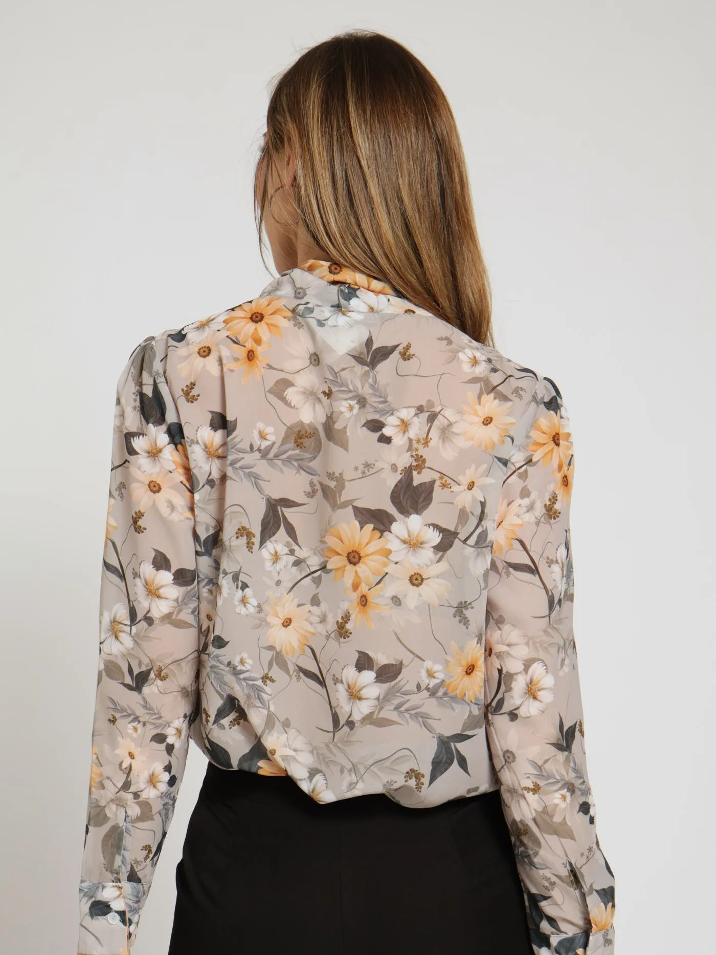 Kitty Bow Romantic Blouse - Fatigue