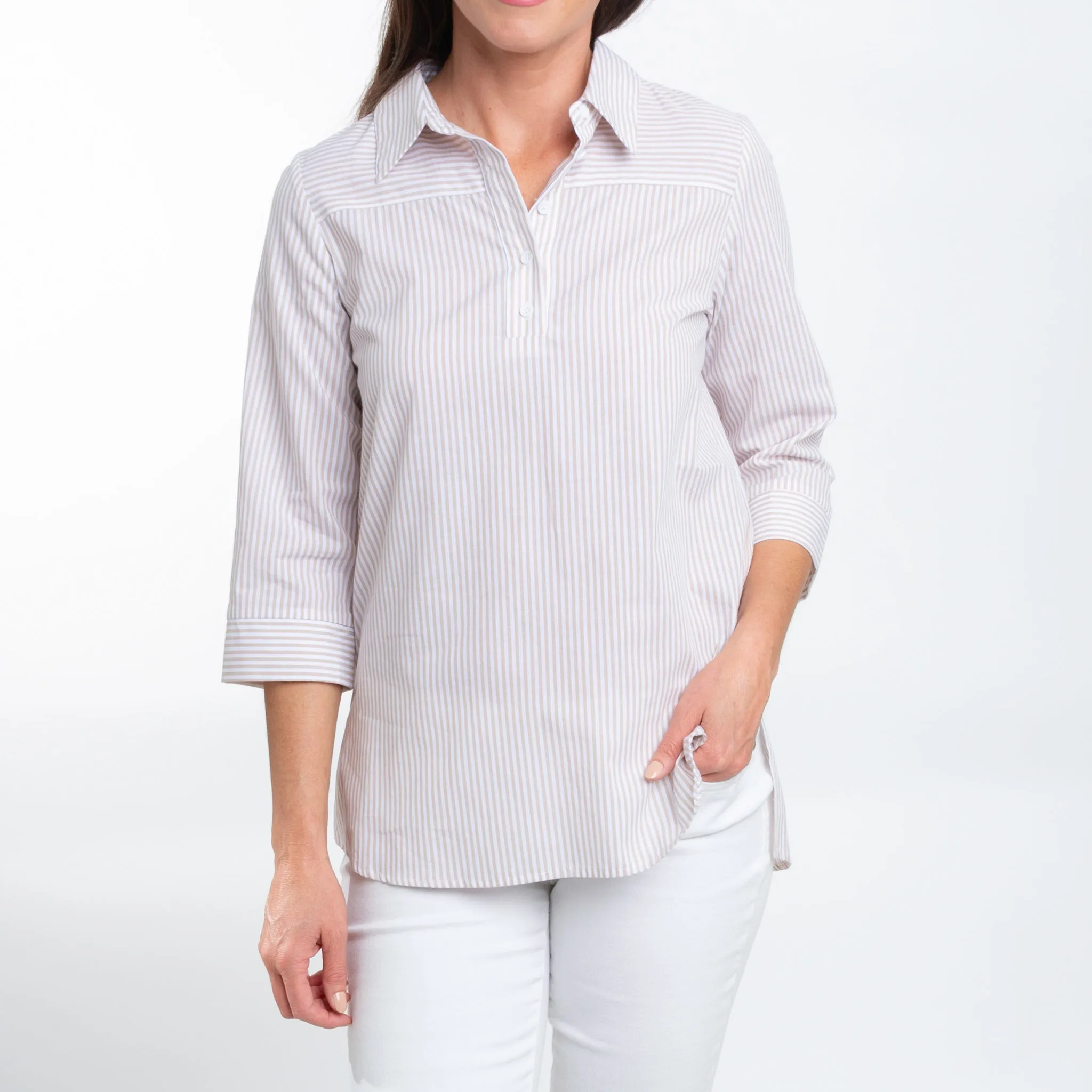 Lakelyn 3/4 Sleeve Henley Top