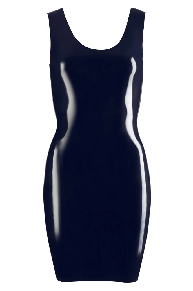 LATE-X Black Latex Mini Dress