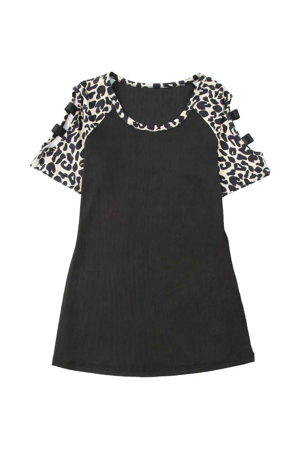 Leopard Cut Out Top