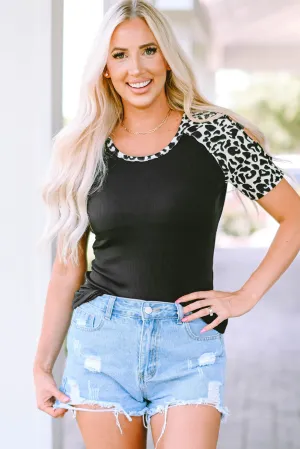 Leopard Cut Out Top