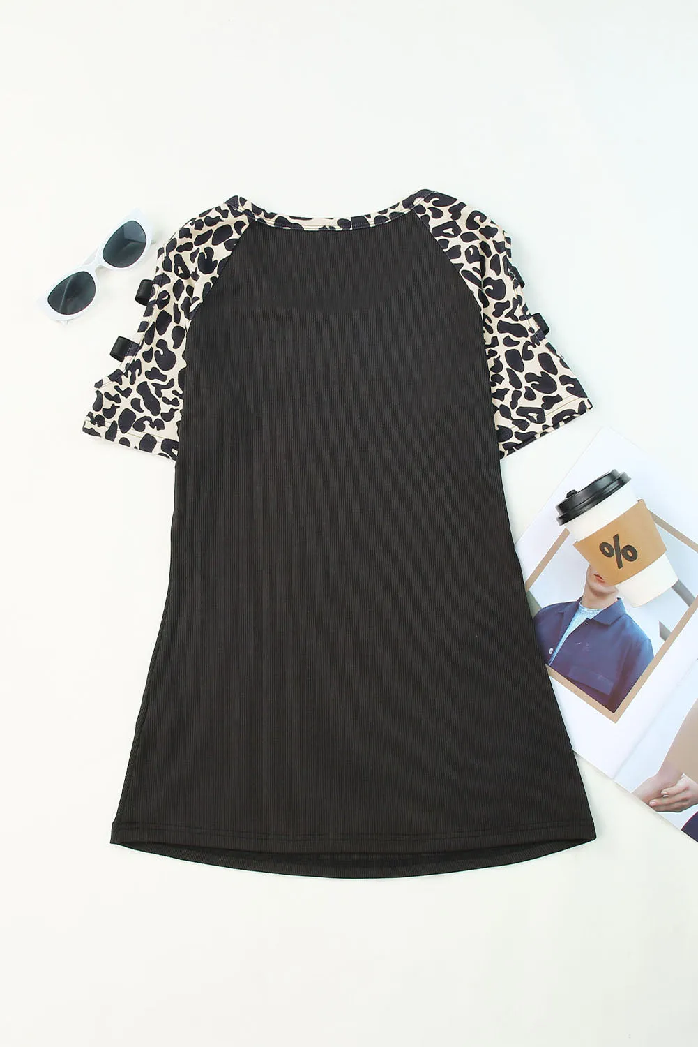 Leopard Cut Out Top