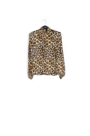 Leopard-print loose-fit top