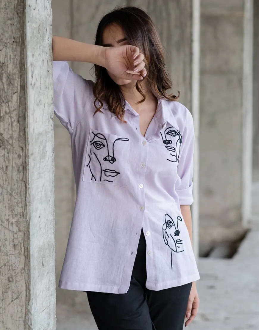 Lilac Artsy Shirt
