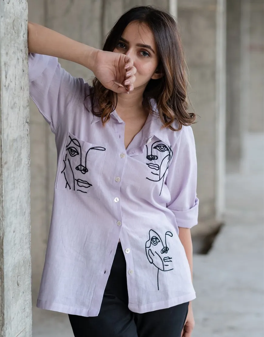 Lilac Artsy Shirt
