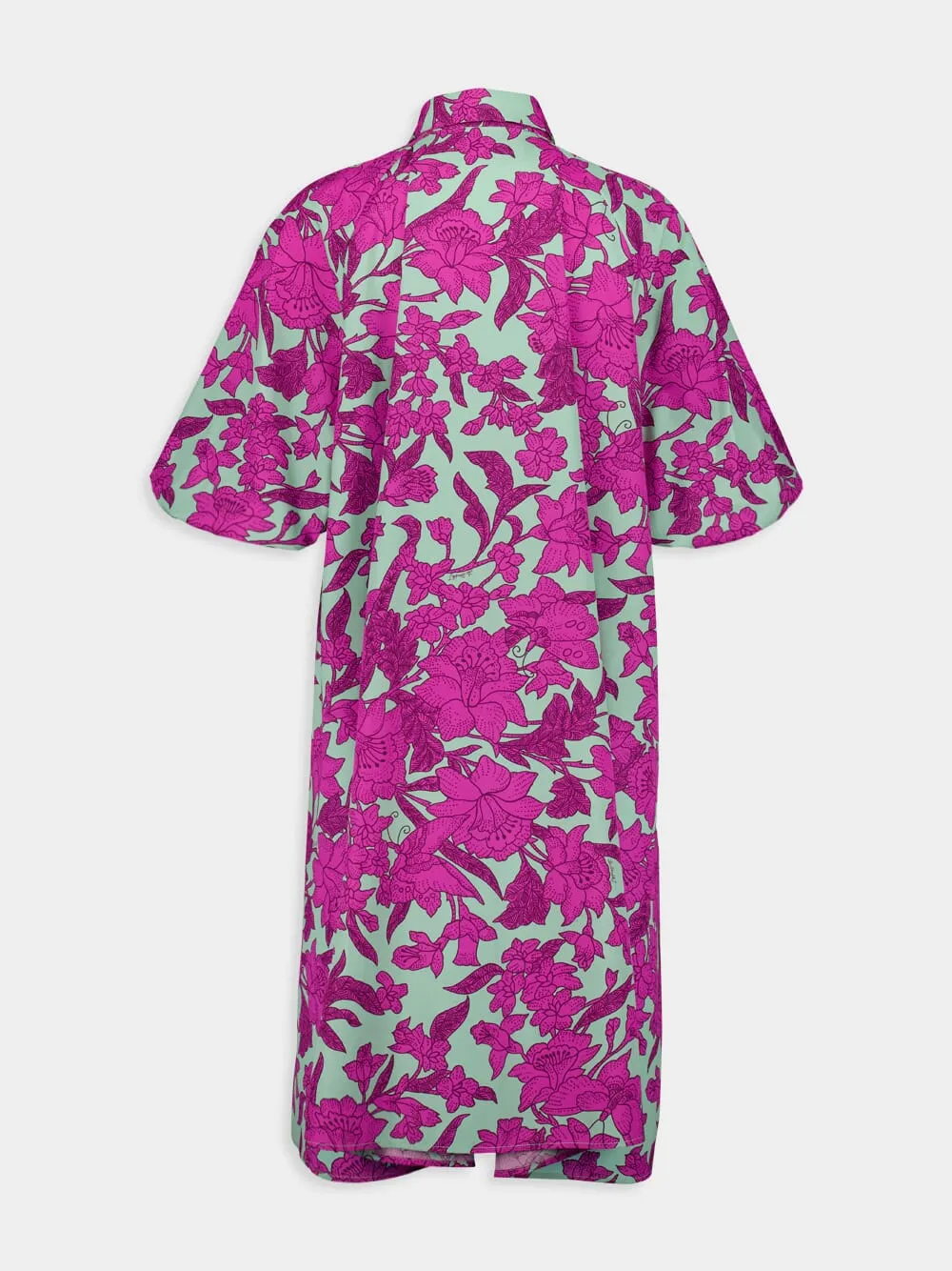 Lilium Purple A-line Poplin Dress