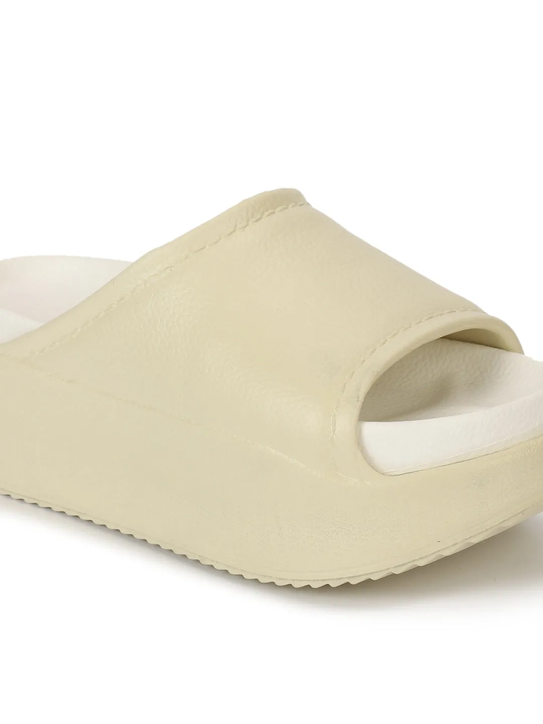 Lime White PU Slip-On Flats (TC-RS2509-LIMWHT)