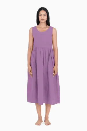 Linen Achill Dress-Misty Lilac